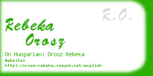 rebeka orosz business card